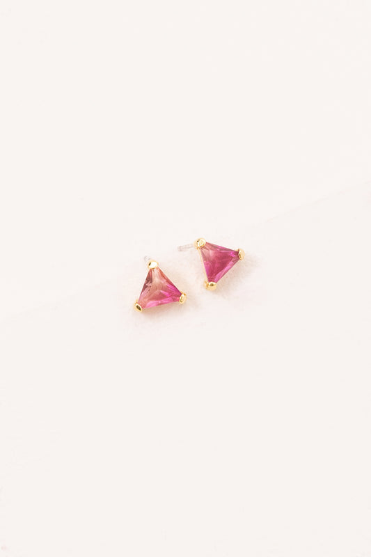 Ombre Stone Triangle Earrings