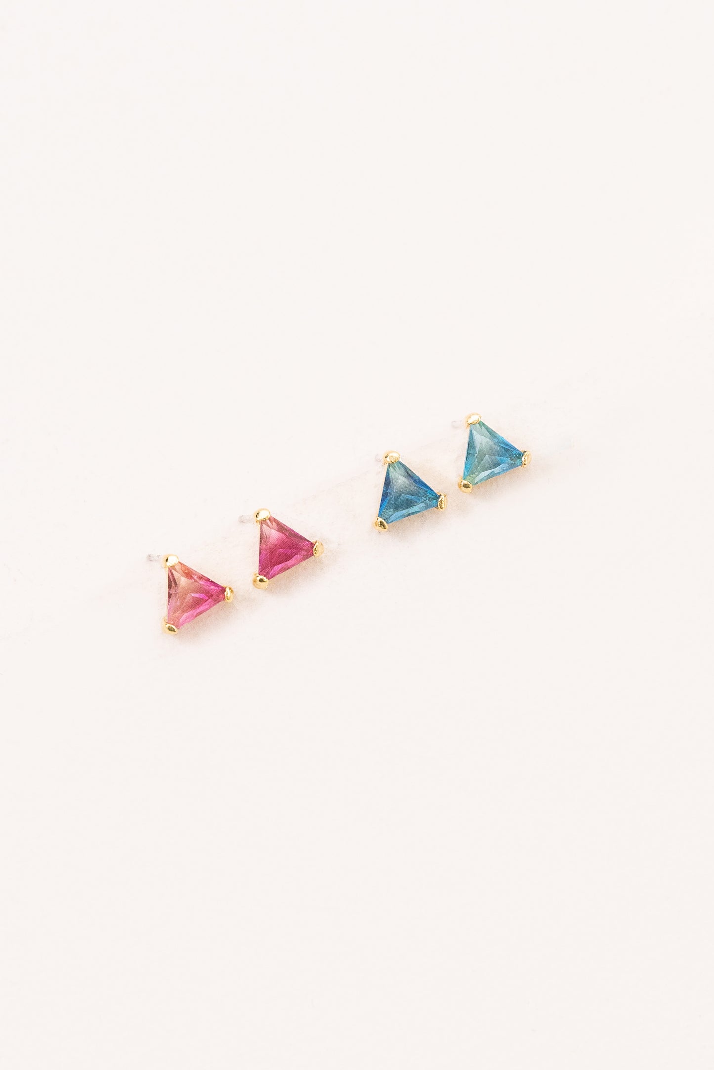 Ombre Stone Triangle Earrings