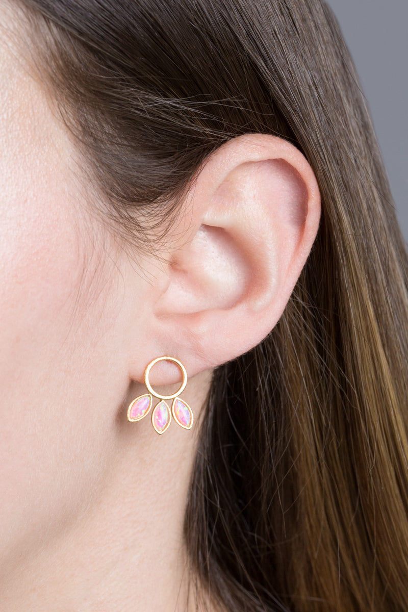 Pixum Tail Stone Earrings | Pink