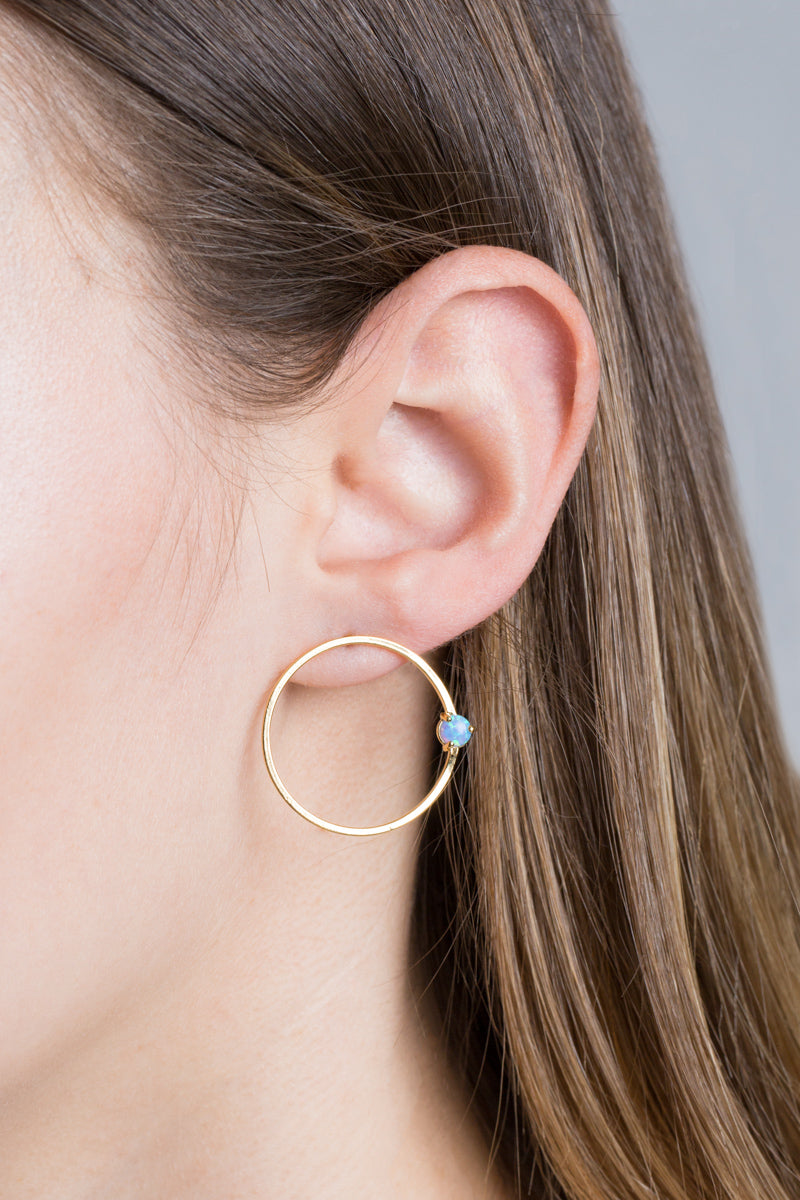 Pixum Orbit Stone Earrings | Blue