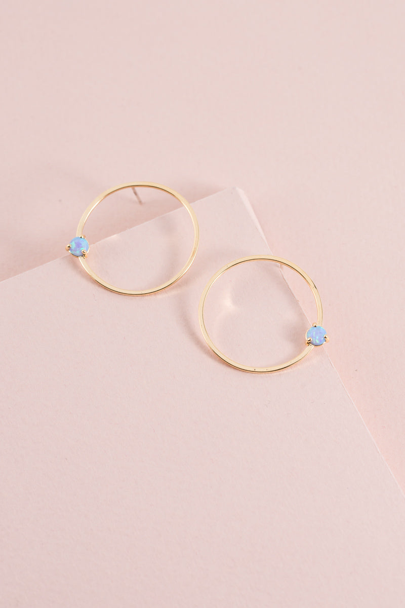 Pixum Orbit Stone Earrings | Blue