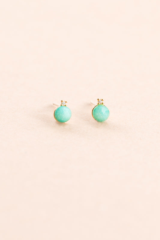 Perfect Duo Stone Earrings | Jade
