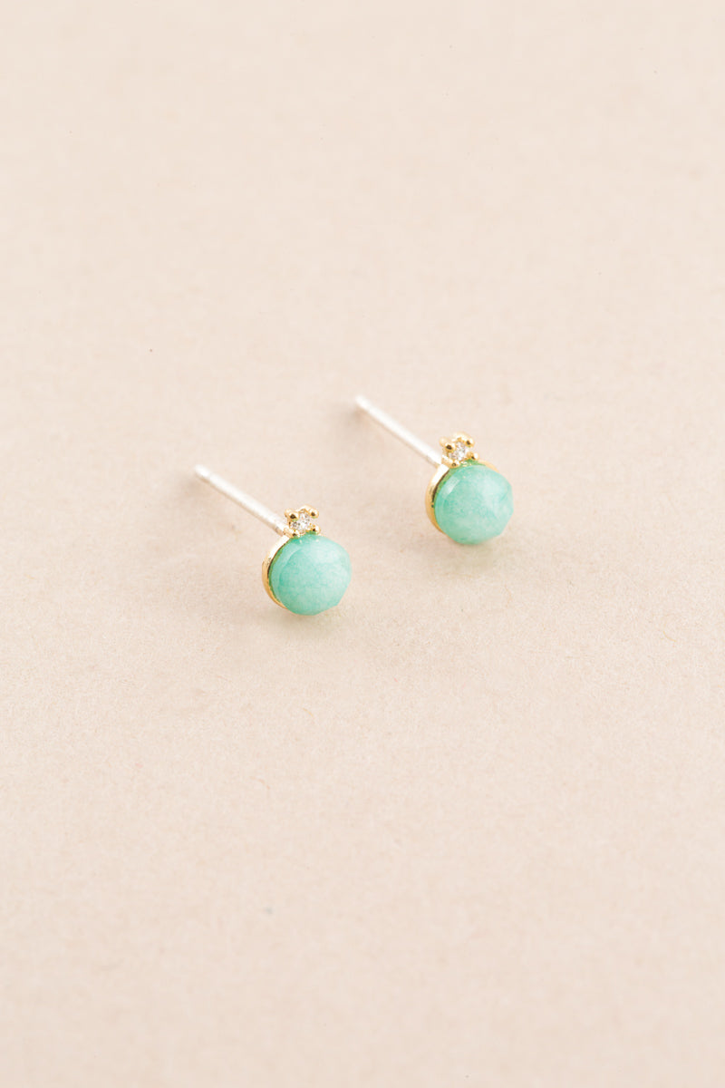 Perfect Duo Stone Earrings | Jade