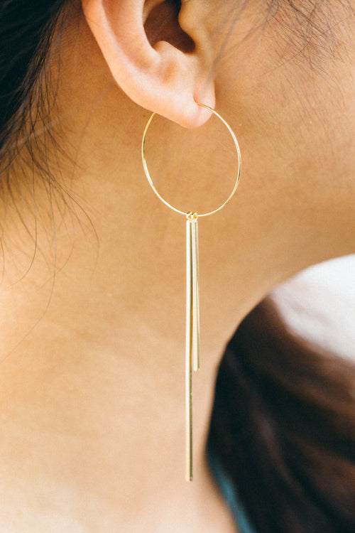 Matchstick Hoop Earrings