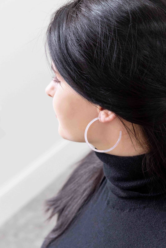 Violetta Resin Hoop Earrings