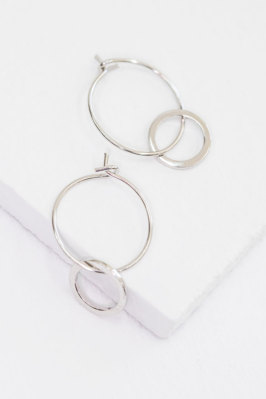 Mini Hoop Wire Earrings | Circle (sterl.)