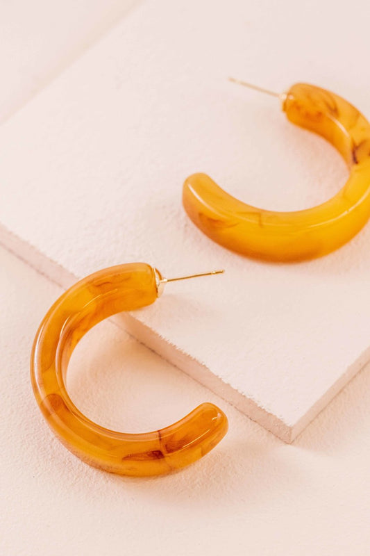 Small Savvy Hoop Earrings | Amber