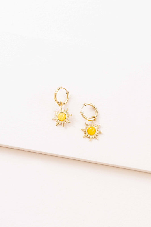 Sunset Hoop Earrings (14K)