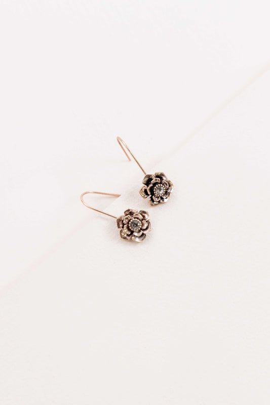 Tearose Hook Earrings | Gold