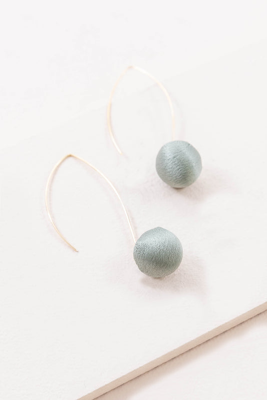 Makena Threader Earrings | Green
