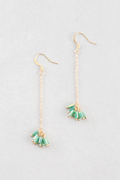 Palm Dangle Earrings | Green