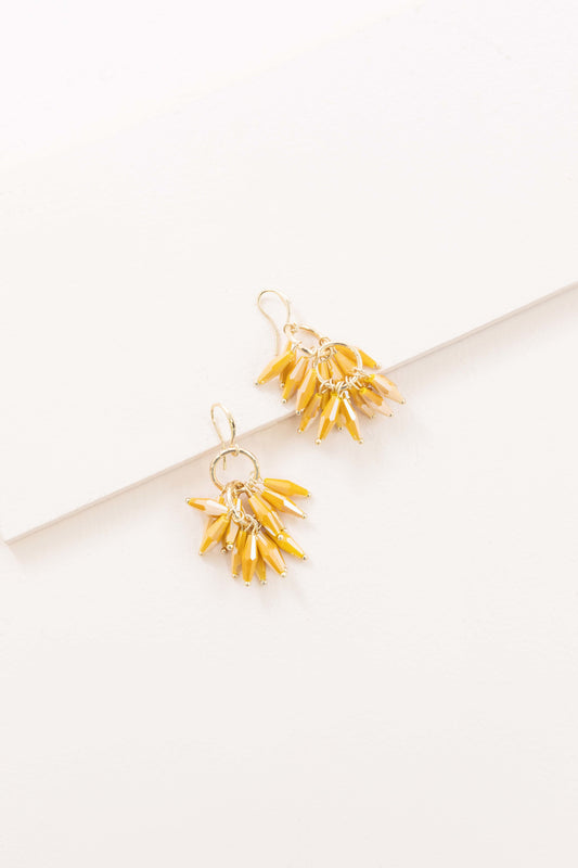 Fetching Frills Hook Earrings | Mustard