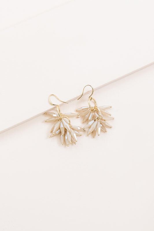 Fetching Frills Hook Earrings | Beige