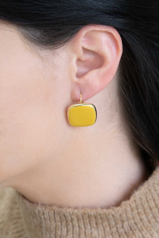 On the Go Hook Earrings (14K) | Mustard