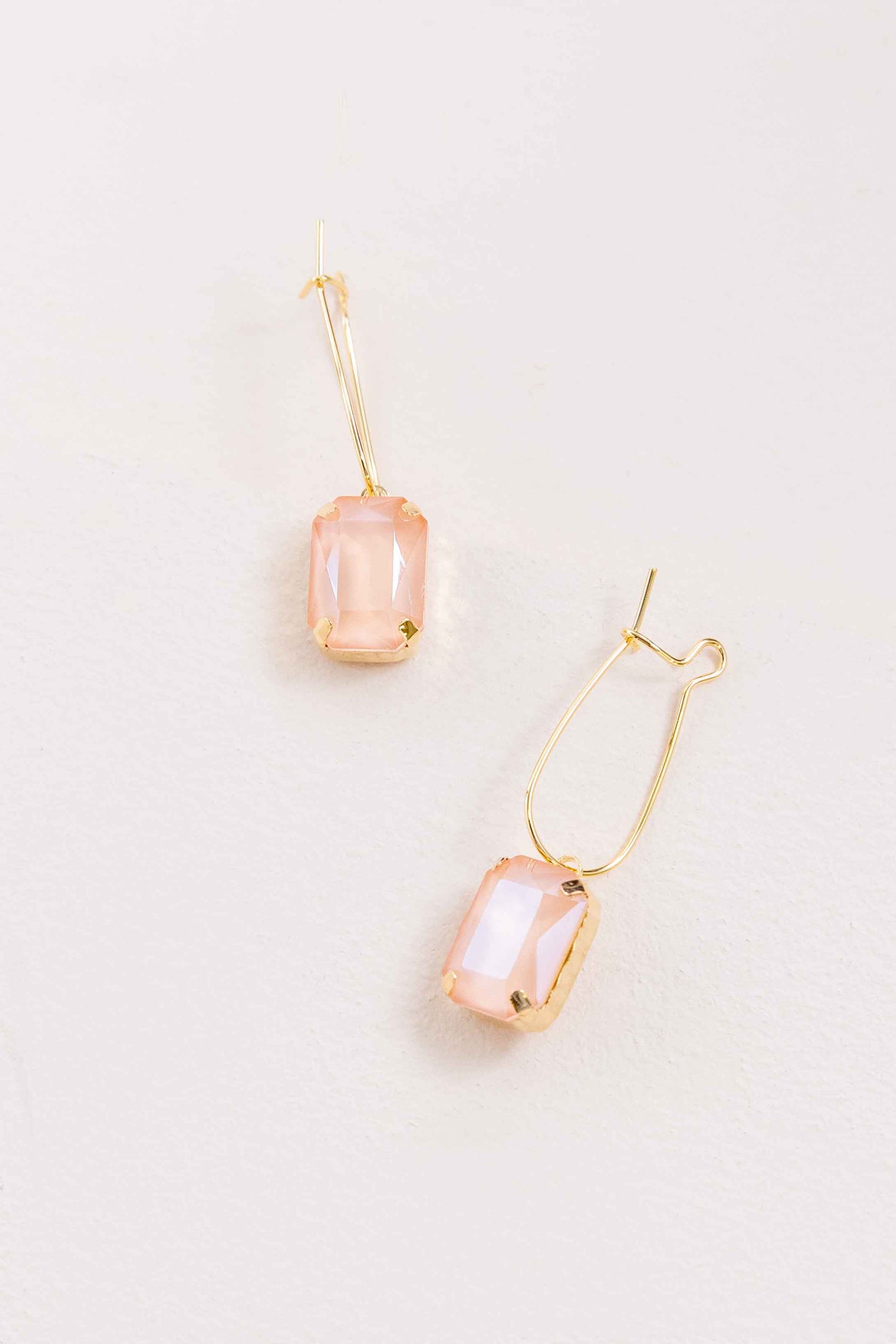Dream On Stone Hook Earrings (14K) | Pink