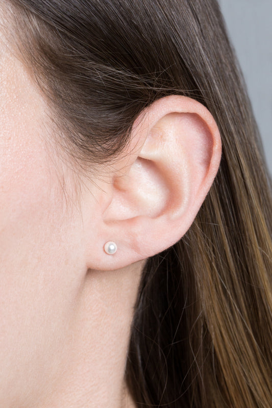 Lorali Pearl Stone Earring Set | Rose Gold