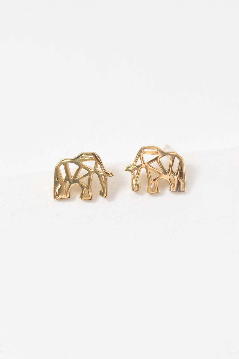 Elephant Earrings (18K Rose & 24K Gold)
