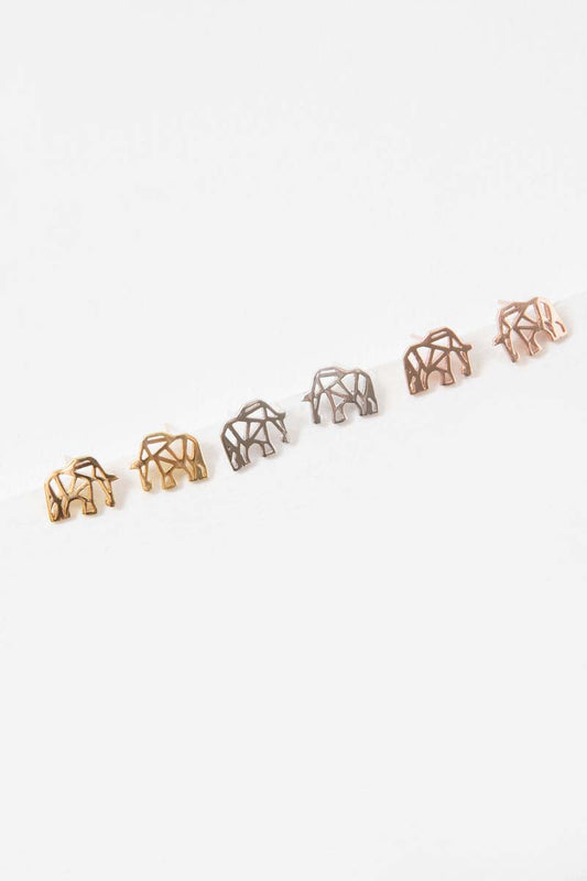 Elephant Earrings (18K Rose & 24K Gold)