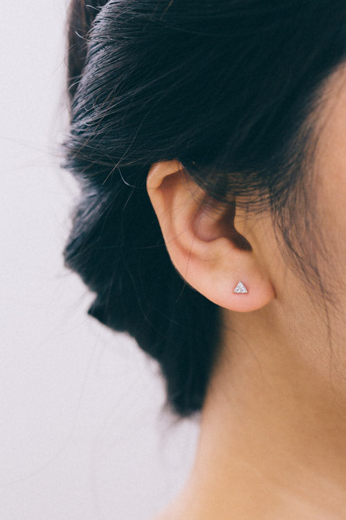Triangle Dot Earrings