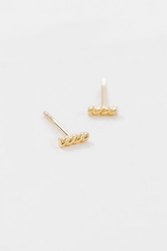 Tiny Twist Earrings | Gold (14K)