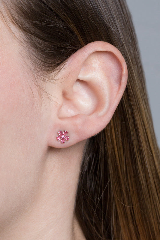 Pink Petal Earrings (sterl.)