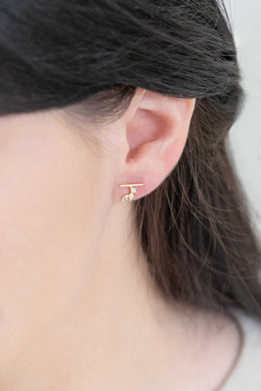 Hera Stone Mini Crawler Earrings | Gold (18K)