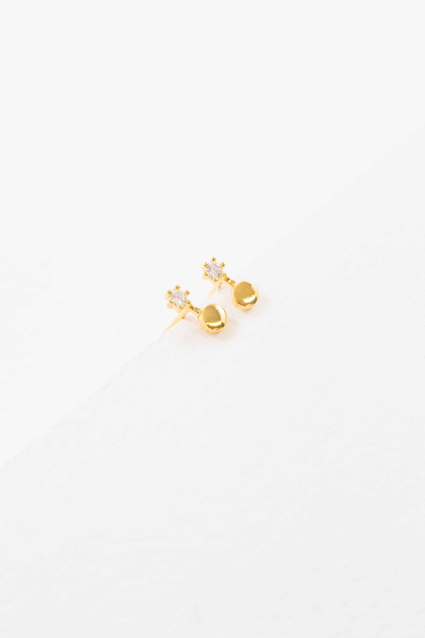Tiny Duo Dot Earrings | Gold (14K)