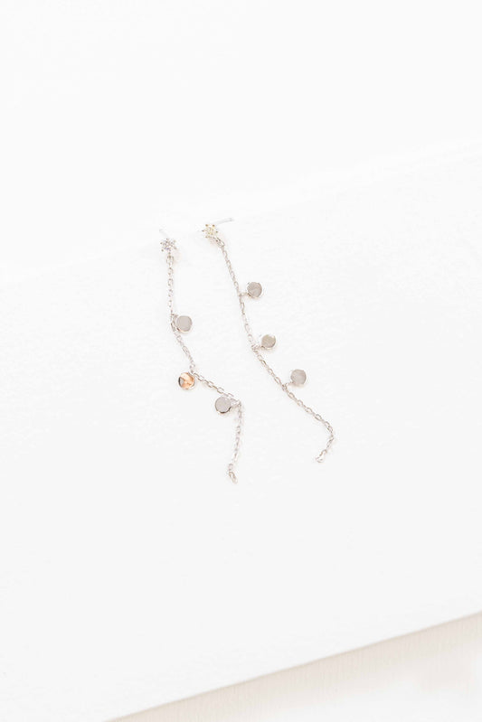 Mini Dot Dangle Earrings | Silver (sterl.)