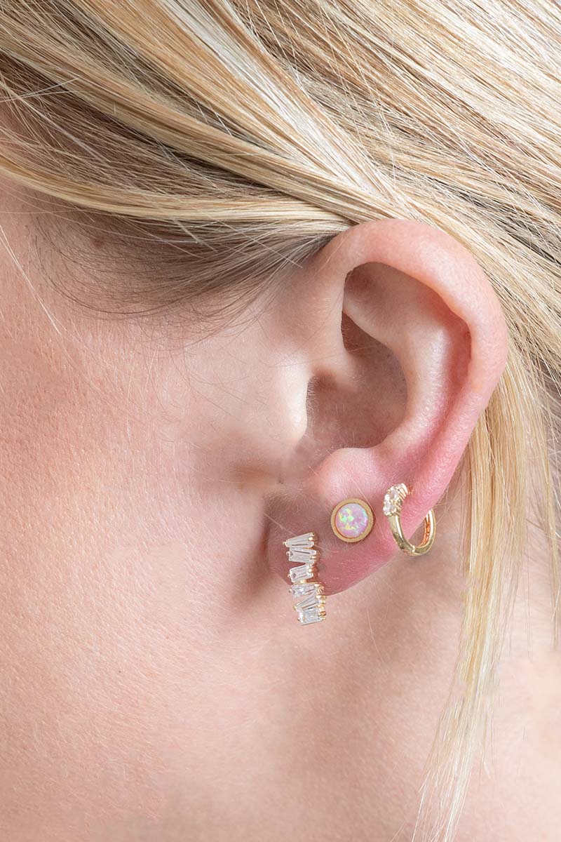 Glamour Stone Earrings (14K)