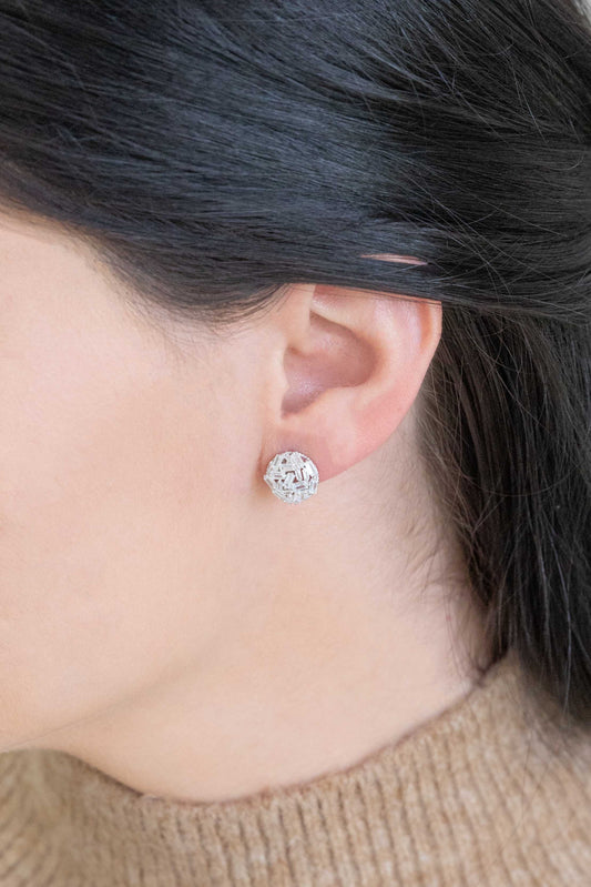Sparkling Stud Earrings | Silver (sterl.)