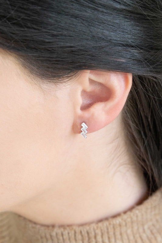 Stepping Stone Earrings | Silver (sterl.)