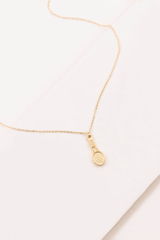 Racquet Necklace (14K)