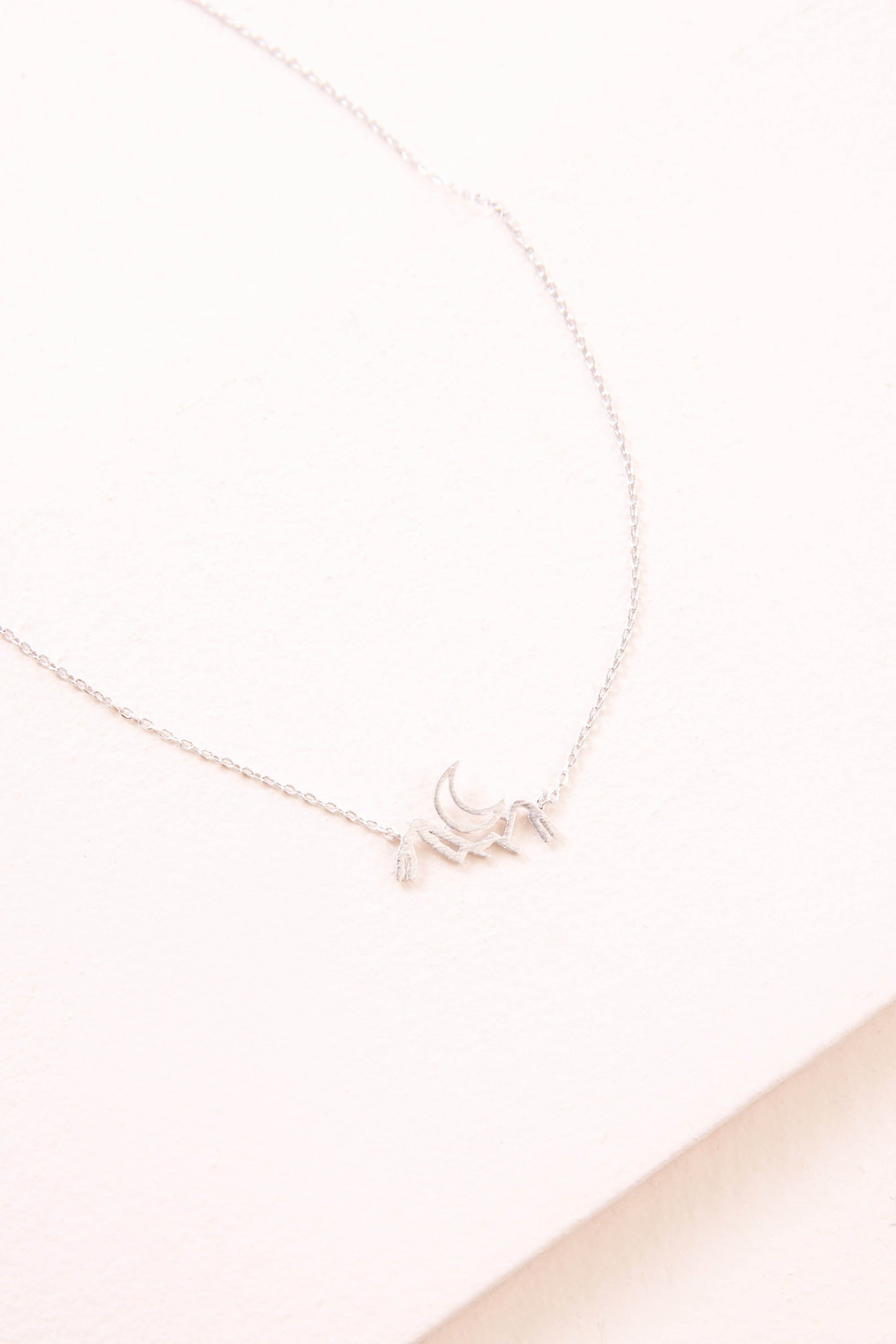 Moon Mountain Necklace | Silver