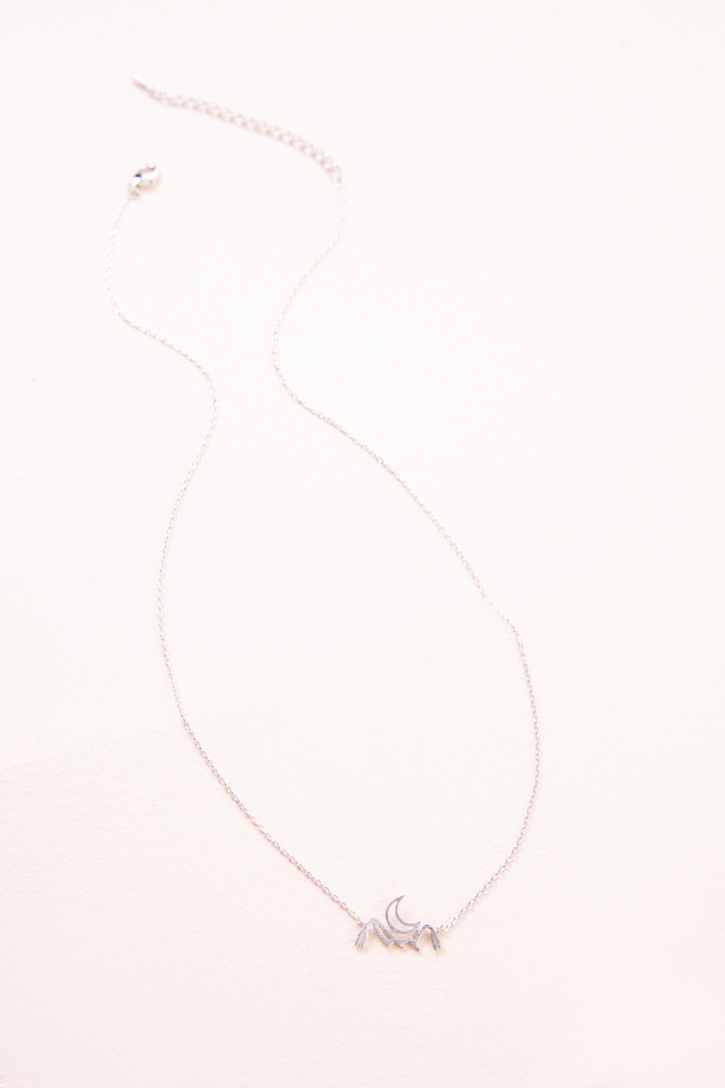 Moon Mountain Necklace | Silver