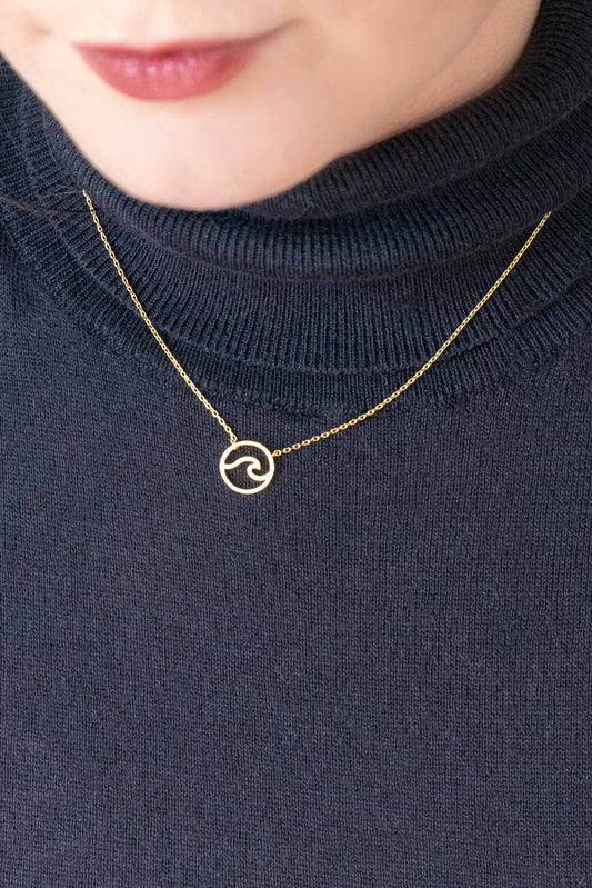 Wave Rider Necklace | Gold