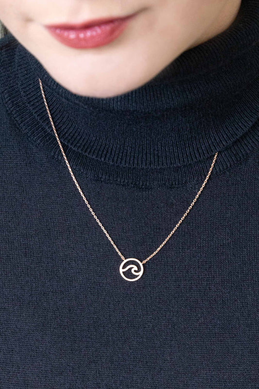 Wave Rider Necklace | Rose Gold