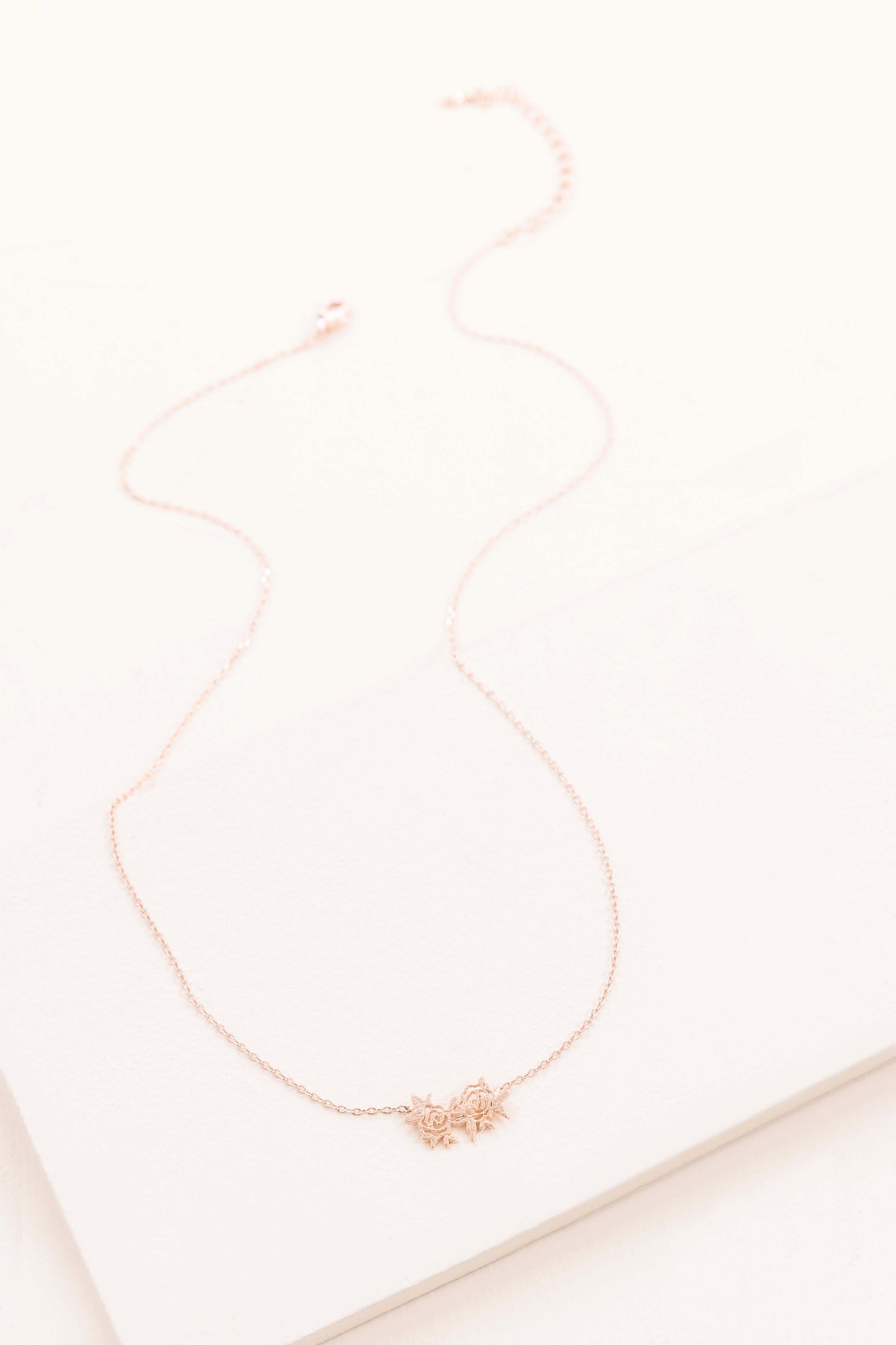 Rose Charm Necklace | Rose Gold
