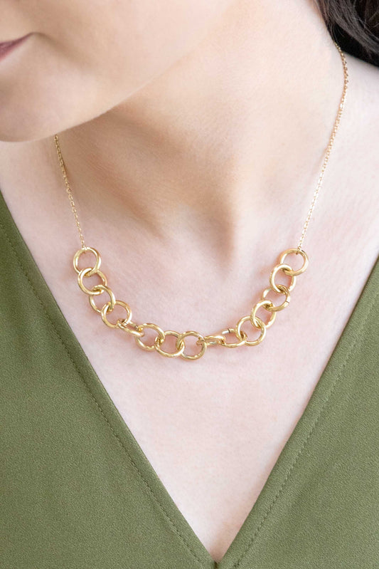 Interlocking Circles Necklace (18K)