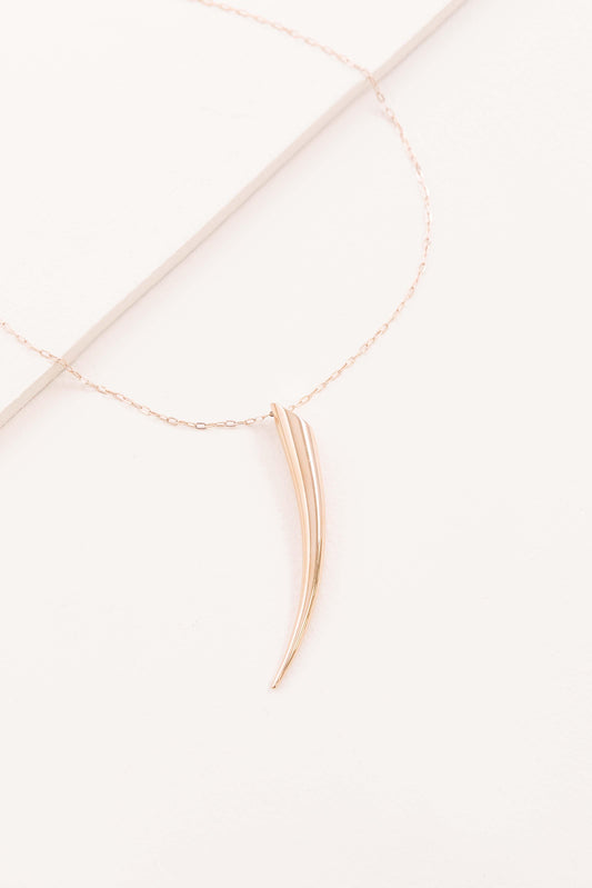 Saber Pendant Necklace | Rose Gold (14K)