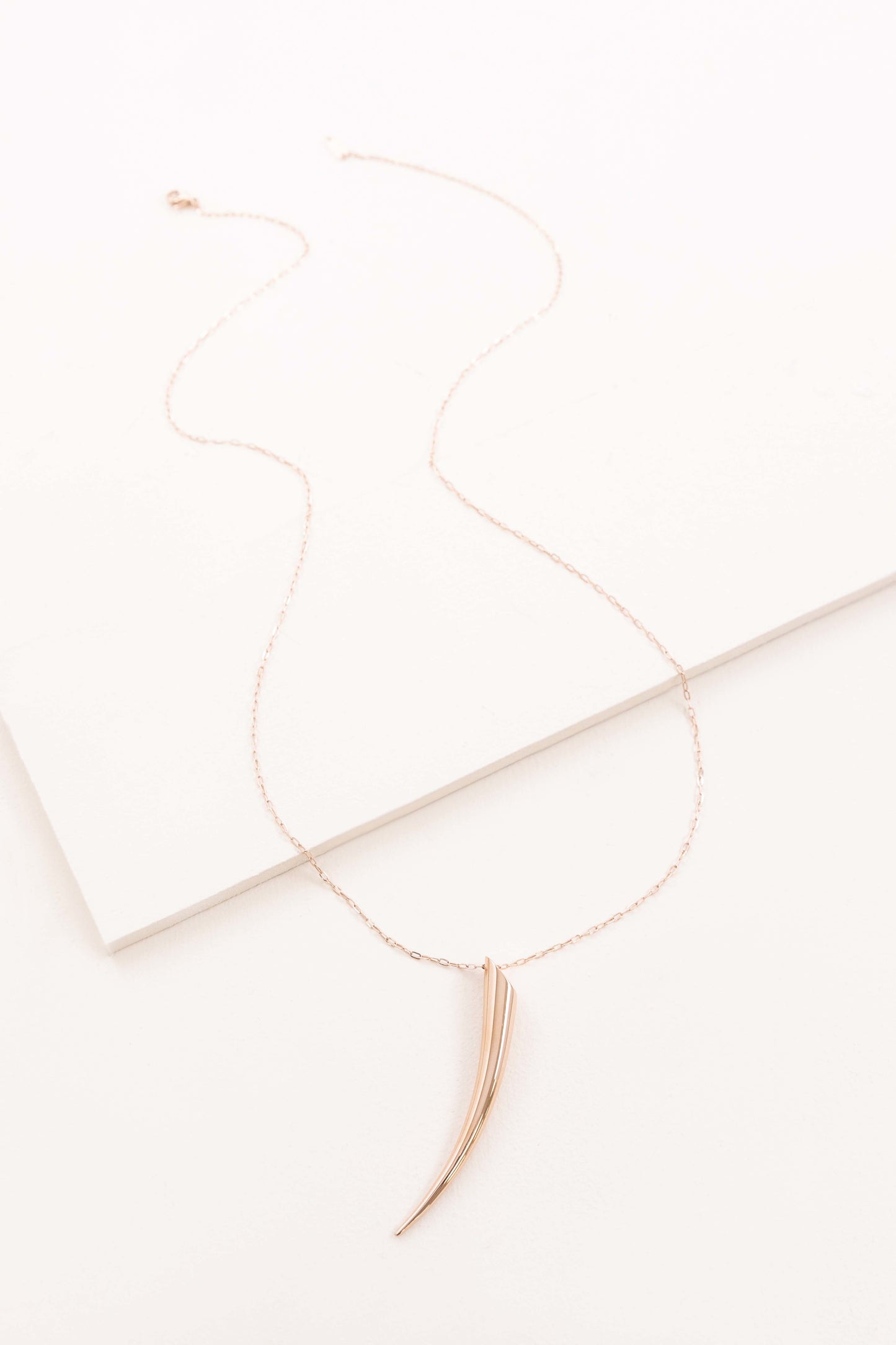 Saber Pendant Necklace | Rose Gold (14K)