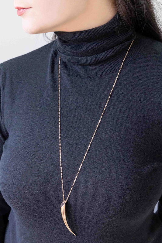 Saber Pendant Necklace | Rose Gold (14K)