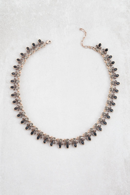 Corsage Collar Necklace | Black