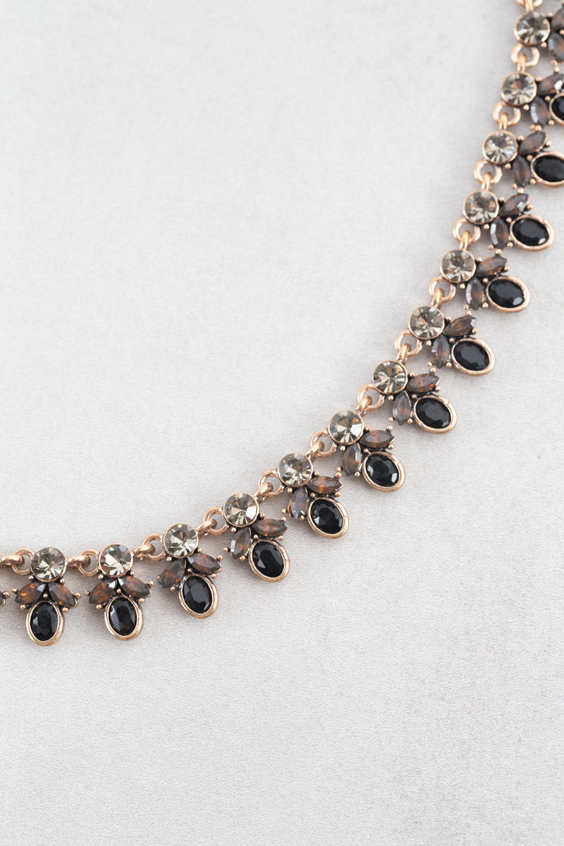 Corsage Collar Necklace | Black