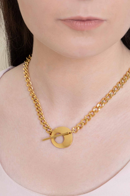 Striking Chain Collar Necklace (14K)