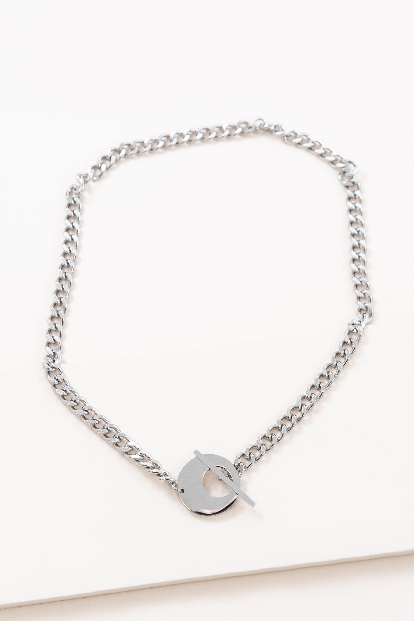 Striking Chain Collar Necklace | Silver