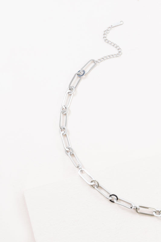 Overawe Large Chain Link Necklace | Silver