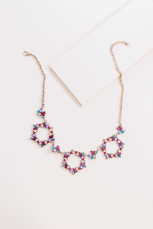 Captivating Circle Stone Necklace | Multi-Color