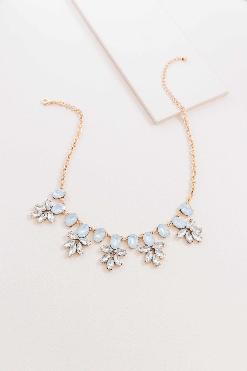 Crystal Flower Bouquet Necklace