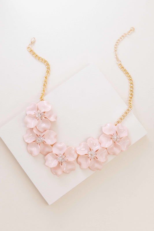 Fresh Flowers Necklace | Baby Pink