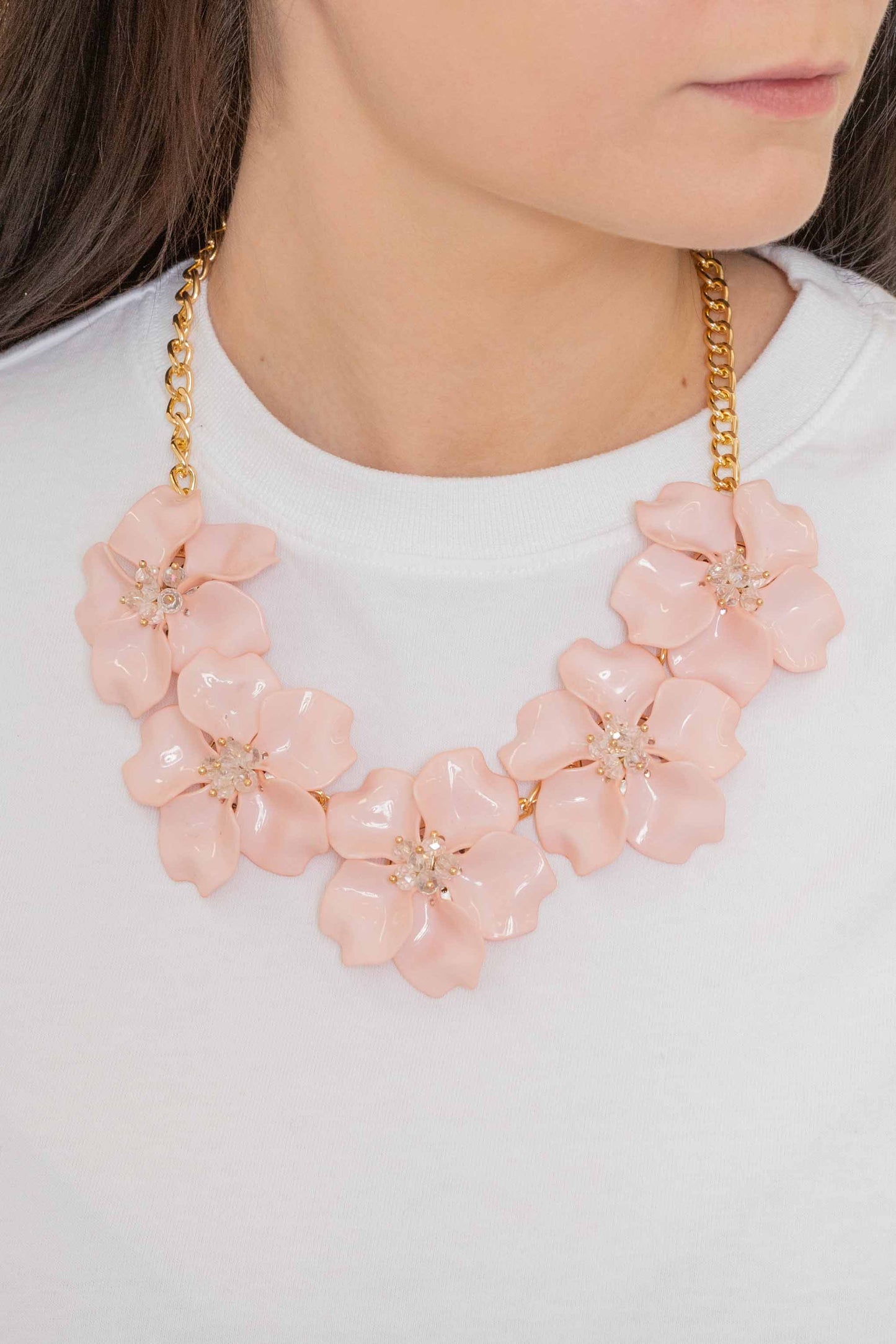 Fresh Flowers Necklace | Baby Pink